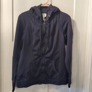 Tangerine Jacket Women's Black Active Moisture Wick Hoodie Zip-Medium